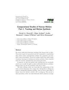 Computational Studies of Human Motion: Tracking and Motion Synthesis thumbnail
